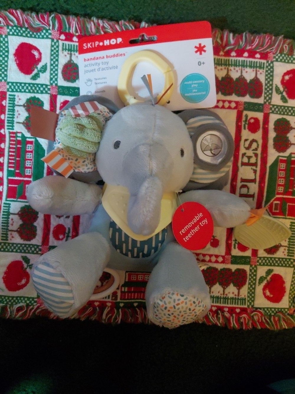 NWTSkip Hop Elephant Bandana Buddies Activity Toy Multi Sensory Plush